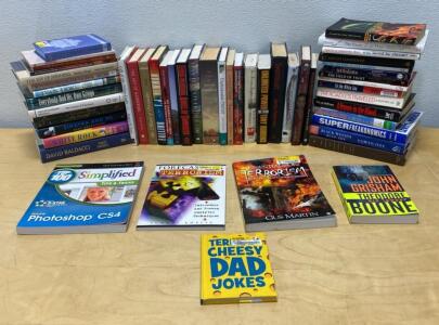 Mixed Lot of 38 Books: Nonfiction, Fiction, Self-Help, Reference, Ex-Library, Bestselling Authors