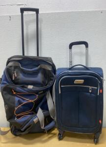 Coleman Breeze Upright Suitcase and 30" Rolling Drop Bottom Duffel Bag Set