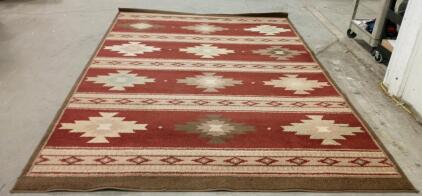 Beaulieu Home Fashions Barley 2201 Area Rug, 10'8"x7'7", Southwestern Geometric Design