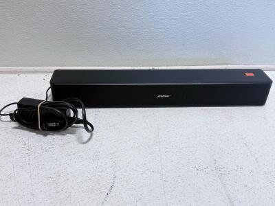 Bose Solo TV Speaker Soundbar, Model 418775, Optical/AUX/Coaxial Inputs, Power Adapter, Serial 62151156AE