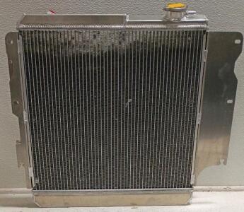 3-Row Aluminum Radiator with Transmission Cooler, 19"x21" Core, Caps Included, New Style