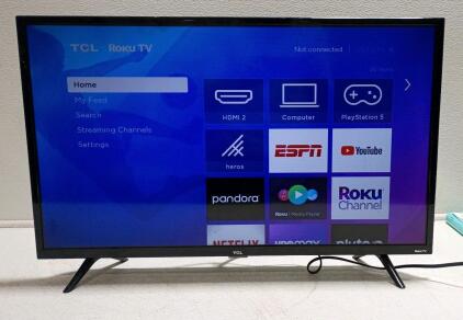 TCL 32S321 32" LED Roku Smart TV, 720p HD, 3 HDMI Ports, Dual-Band Wi-Fi