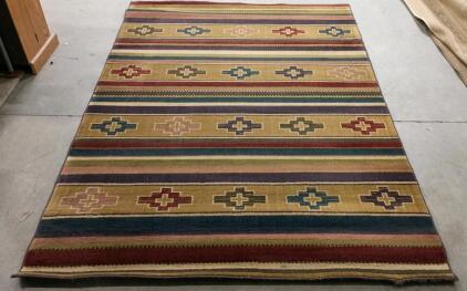 Beaulieu Home Fashions Barley 2201 Area Rug, 5'2" x 7'6", Southwestern Geometric Design