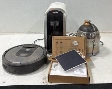 iRobot Roomba 890 Robot Vacuum, SimPure Y7 Water Purifier, Universal Percolator, Solar Kit Bundle