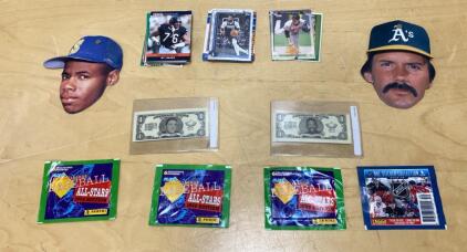 Fleer MLB 1995 All-Stars Sticker Packs, Panini NHL 2001-02, Sports Cards, Replica $1 Bills
