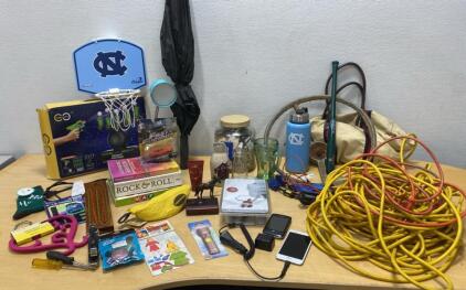 Assorted Household, Electronics, UNC Memorabilia, Tools, & Collectibles Mixed Lot - 27 Items