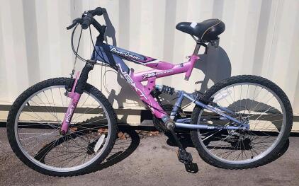 (Silver & Pink) 24" Powerclimber Next Dual Suspension Bike