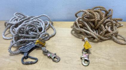 DBI-SALA 75ft Polypropylene/Polyester 5/8" Rope Lifeline w/ Hook & Manual Rope Grab Model 120821