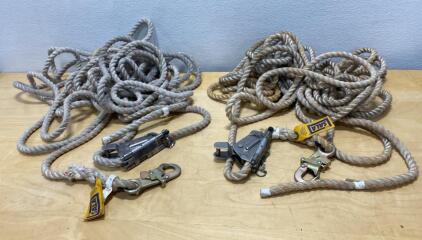 DBI-SALA Vertical Lifeline Rope System with Rope Grab, Snap Hook, 5/8&rdquo; x 50&rsquo; (Set of 2)