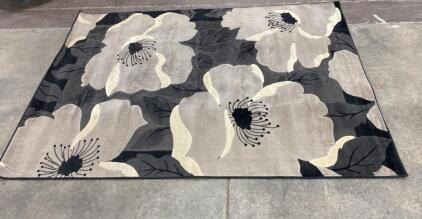 Home Dynamix Temptation Area Rug 87x62&rdquo; Gray Ivory Floral, 80% Polypropylene, Made in Turkey