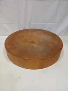 15" Round Wooden Butcher Block, 4" Thick, End Grain Construction