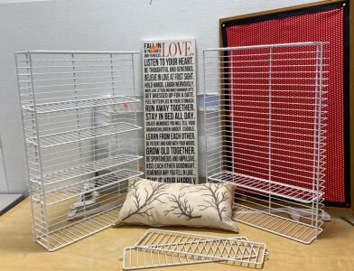 White Metal Wire 5-Tier Freestanding Shelf Rack Set, Modular, 30"x10"x36", 2 Units, Removable Shelves