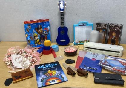 Bulk Lot: FoodSaver Vac 300, Ukulele, Alpine Porcelain Dolls, Party Decor, Books & More