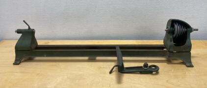 Montgomery Ward Wood Lathe 24-13015, 36" Bed, 9" Swing, Cast Iron Tool Rest & Tailstock