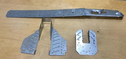 Bulk Lot of Surplus Galvanized Steel Structural Metal Connectors (Joist Hangers, Brackets, Tie Straps)