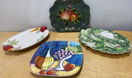 Ciao Italya by Bellini 16" Hand-Painted Ceramic Serving Platter, Made in Italy- Platters