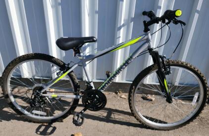 (Gray) 24" Granite Peak Roadmaster 18 Speed Bike
