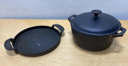 Kirby & Allen Cast Iron Dutch Oven with Skillet/Lid Combo, 10&ndash;11 Inch, Vintage Australia