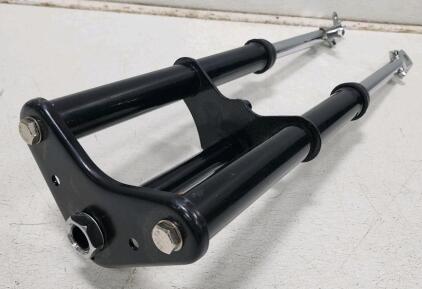 Springer Front Fork, Steel, Black/Chrome, ~23" LengthCruiser/Chopper Compatible