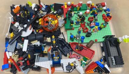 LEGO Bulk Lot: 5-10 lbs, 30+ Minifigures, Boats, Weapons, Star Wars and More