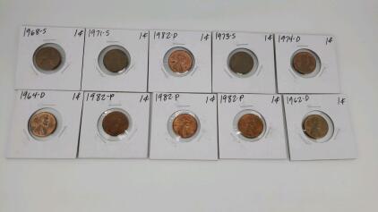 (10) 1962-1982 Lincoln Penny