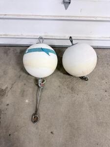 Marine Mooring Buoys with Galvanized Steel Hardware, Approx. 20-24" Diameter