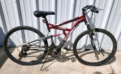 (Red) 26" Huffy Rock Creek Dual Suspension Bike