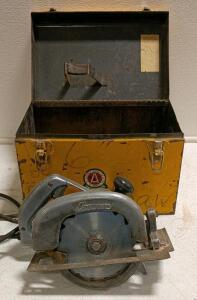 Dormeyer 120 6-1/2" Circular Saw, 115V 10A, 5500 RPM, Vintage, With Original Metal Case USA