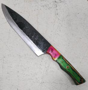 (1) Fixed Blade Cold Steel Utility Kitchen Knife With Wood Handle