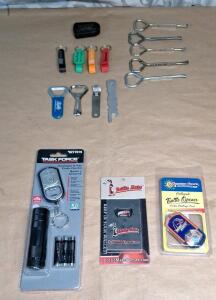 (3) New & Unused Bottle Cap Openers & (14) Assorted Vintage / Collectible Bottle Cap Openers