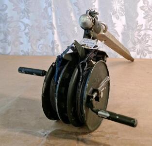 (1) Vintage Czech Mechanical Winch W/ Ground Stake