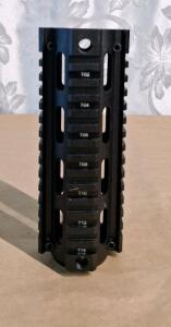(1) Anodized Hard Aluminum M4 Carbine Quad Rail In Matte Black Finish