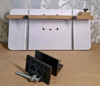 (1) 24"L x 12"W Drill Press Table W/ Adjustable Fence & Stop Block & (1) 6" Woodworking Vice