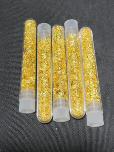 (5) Bottles of Gold Flake/Leaf Gold