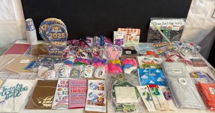 Mixed Party Supplies Bundle - Graduation 2025, Birthday Candles, Balloons, Headbands, Tableware