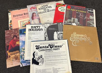 Vintage Christmas Vinyl LP Collection&mdash;12 Holiday Albums, Andy Williams, Living Strings, Mistletoe