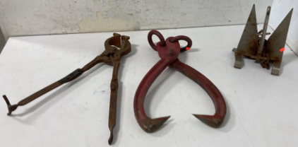 Log Skidding Tongs, Grabber Wrench, & Anchor