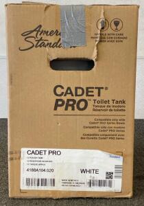 American Standard Cadet Pro Toilet Tank 4188A104.020, White, 1.6 GPF, Left-Hand Lever, New In Box
