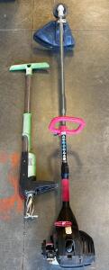 Gas-Powered String Trimmer With Great Compression And AMES Manual Garden Auger