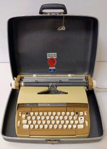 Smith-Corona Coronet Automatic 12 Electric Typewriter, QWERTY, Case and Key, Vintage 1970s