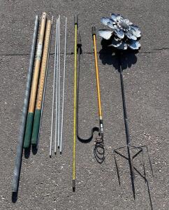 AMES Wood Handles, Extensions, Metal Yard Flower Garden Stake And More