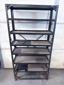Heavy Duty Steel Storage Shelf Unit, 36" x 18" x 72", 6 Adjustable Shelves, Black Finish