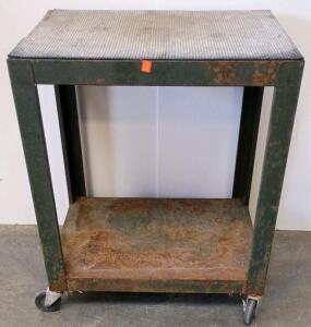 Industrial Steel Utility Cart 2-Shelf, 400 lb Capacity per Shelf, Swivel Casters