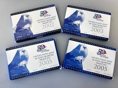 U.S. Mint 50 State Quarters Proof Sets &ndash; 2002, 2003, 2005 &ndash; Original Packaging