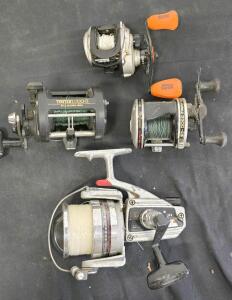 Fishing Reel Lot: Ambassadeur 5500-C3, Daiwa 7000C, Max STX, Triton 200-G, Various Types