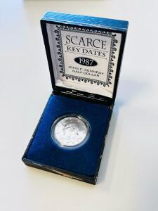 1987 John F. Kennedy Half Dollar Coin In Original Presentation Box