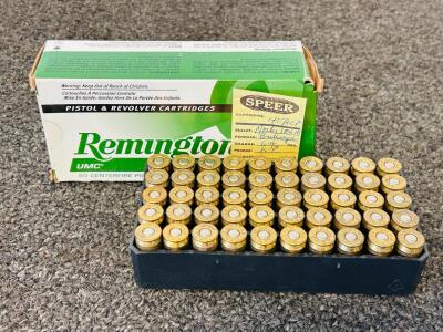 .45 ACP 185 Grain Nosler HP Reloaded Ammo, 50 Rounds, Bullseye 6.4gr, Remington Box