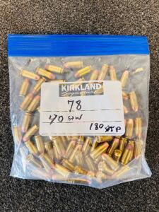 .40 S&W 180gr JHP Ammunition &ndash; 78 Rounds, Speer & Winchester, Brass, Mixed Headstamp