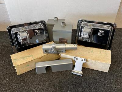 Excel R76-C Hand Dryers 110/120V 20A Chrome, Corbin Door Closer P100-3 SBL, Wire Guard Junction Boxes