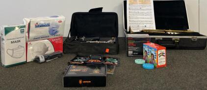 Student Bb Clarinet & Silver-Plated Flute In Hard Cases, Accessories, Sheet Music Included & More